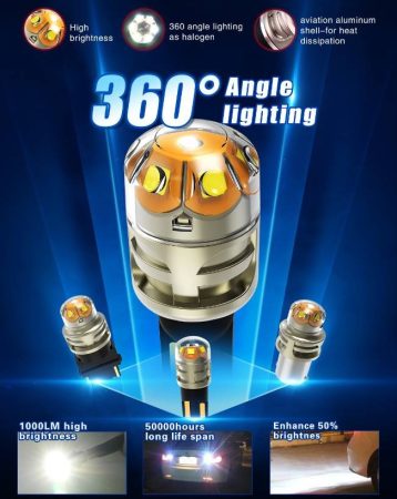 BAU15s LED PY21W High Brightness 360° S01 6×3030 SMD chip
