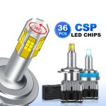 R7 mini H8 H9 H11 LED CANBUS 52W 16000lm CSP chip