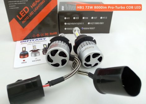 S2 HB1/9004 LED 72W 8000lm Bridgelux Pro-Turbo v2.0 COB chip